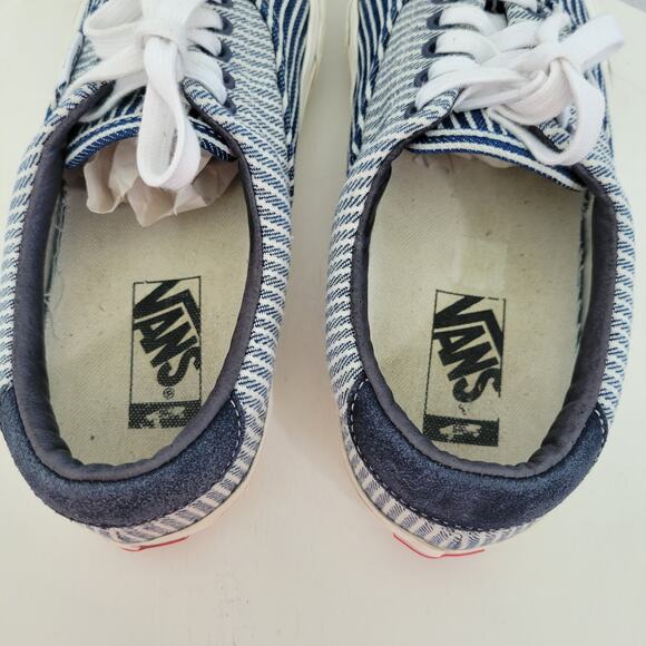 VANS Womens Vault x Mount Vernon Mills Era 59 VLT LX Blue & White Canvas Size 9 - Picture 6 of 8
